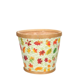Herfst Hout blad pot d17*15cm