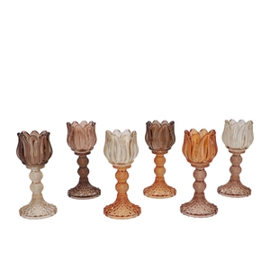 Bicolore Earthy Terra Bloom T-light Ass 8x18cm Nm