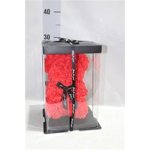 . Div Beer Zijde Roos Rood 28 Cm