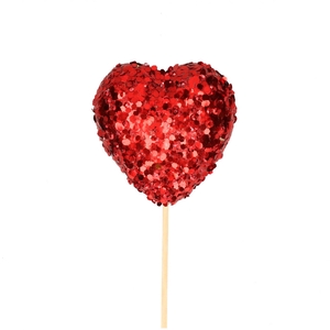 Valentine 50cm Heart glitter 7cm