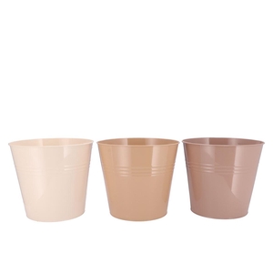 Zinc Natural Brown Mix Bucket Basic Ass 22x20x16cm