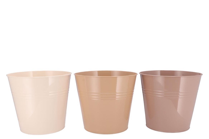<h4>Zinc Natural Brown Mix Bucket Basic Ass 22x20x16cm</h4>