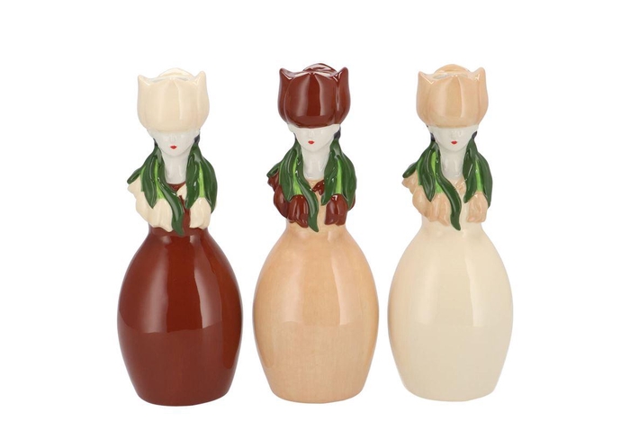 <h4>Lucy Natural Brwn/beige/wh Mix Vase Tulip Woman Ass 9x8x22nm</h4>