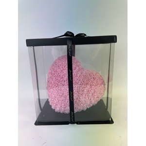 Hart 35cm roze foamrose