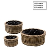 Basket sets Rattan Terima tray S/3 d27*18cm