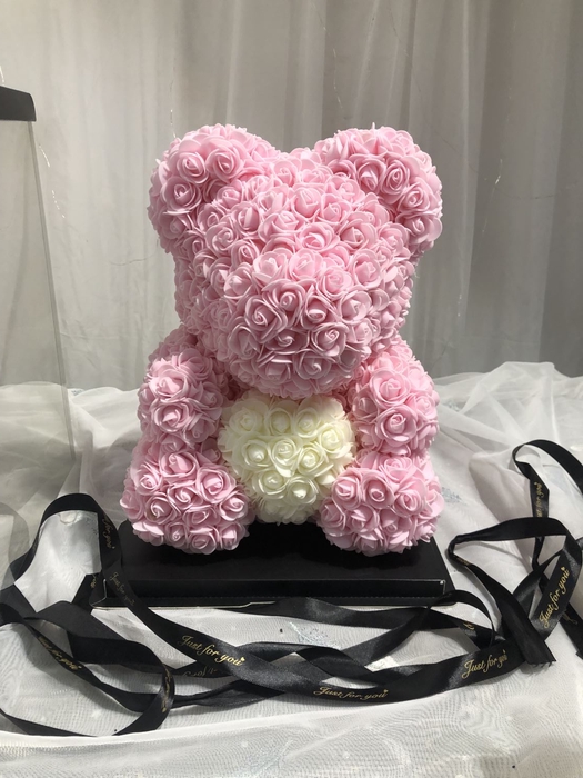 Beer 40cm roze-creme foamrose