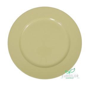 PLASTIC PLATE YELLOW D33
