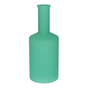 DF02-665461900 - Vase Caro lines neck d3.7/8.2xh20.5 turquoise matt