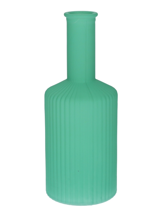 DF02-665461900 - Vase Caro lines neck d3.7/8.2xh20.5 turquoise matt