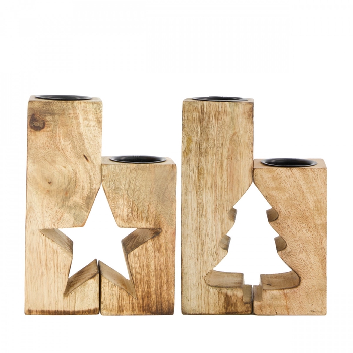 <h4>Christmas natural Tea light holder 12.5*5*18cm</h4>