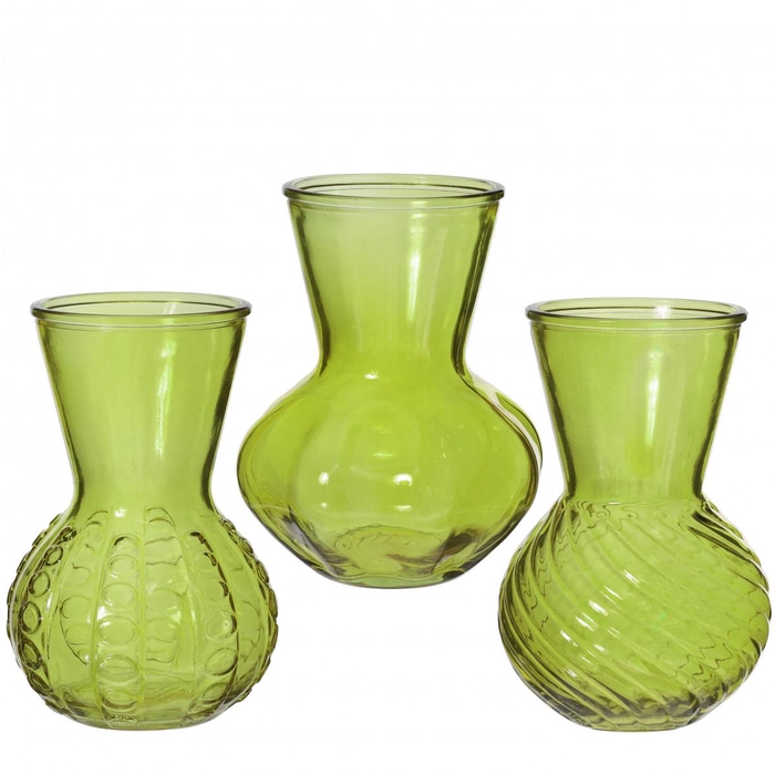 <h4>Glas Vaas Kristal d6/13*18cm ass.</h4>