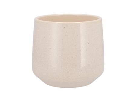 <h4>Ceramic Beige Stone Pot Berlin 16cm</h4>