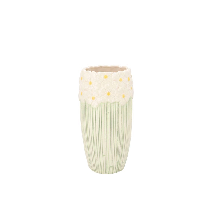<h4>Jane White Vase Long 11x11x21cm</h4>
