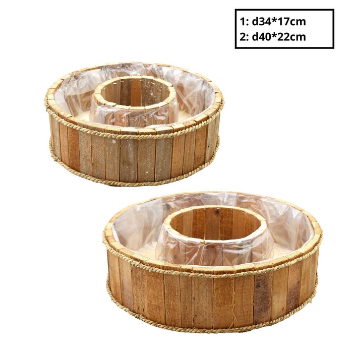 <h4>Hout Tray ring S/2 d40*22cm</h4>