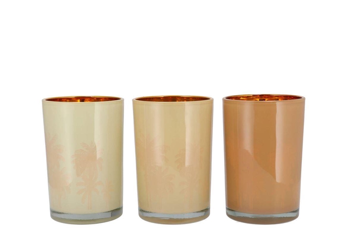 <h4>Hilly Natural Brown Mix T-light Glass Ass 10x13cm Nm</h4>