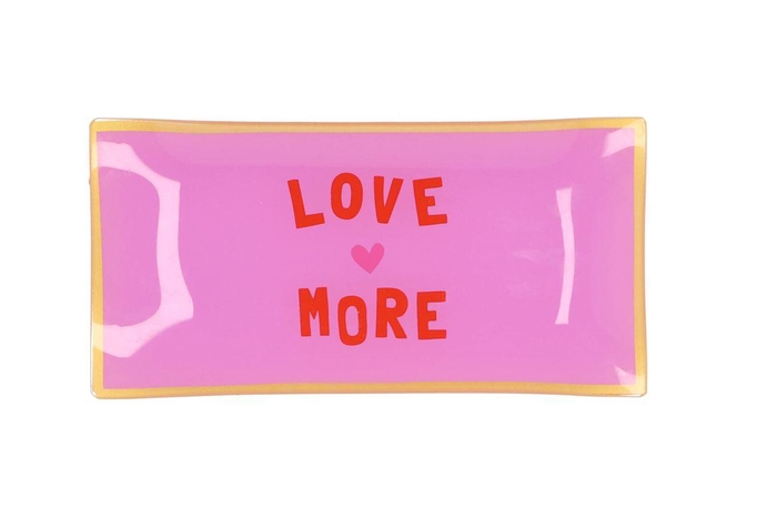 Plate Rectangle Love More 20x10x2cm