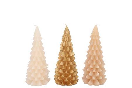 <h4>Candle Frosty X-mas Tree Gold Sand Mix 6x12cm Ass</h4>