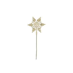 Pick Shine Snowflake Cozy Gold 25cm Per 24