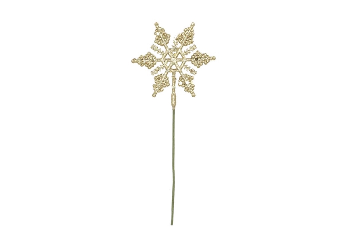 <h4>Pick Shine Snowflake Cozy Gold 25cm Per 24</h4>