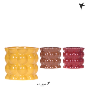 Kolibri Home Cotton pot yellow mix