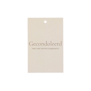 Gift Bouquet Card Gecondoleerd Offwhite 6x9cm P/25