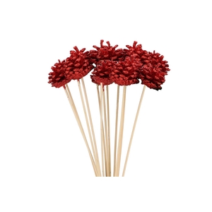 Pick Shine Pinecone Nat Red Glitter 50cm Ass P/12