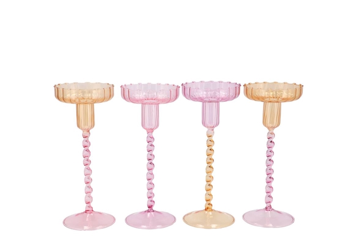 <h4>Jules Dreamy Pastel Mix Candle Holder Ass 9x17cm</h4>