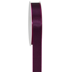 Taftband 25 mm Aubergine 50m.