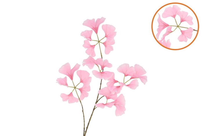 Silk Ginkgo Pink 85cm Nm