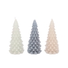Candle Frosty X-mas Tree Grey Mix 8x16cm Ass