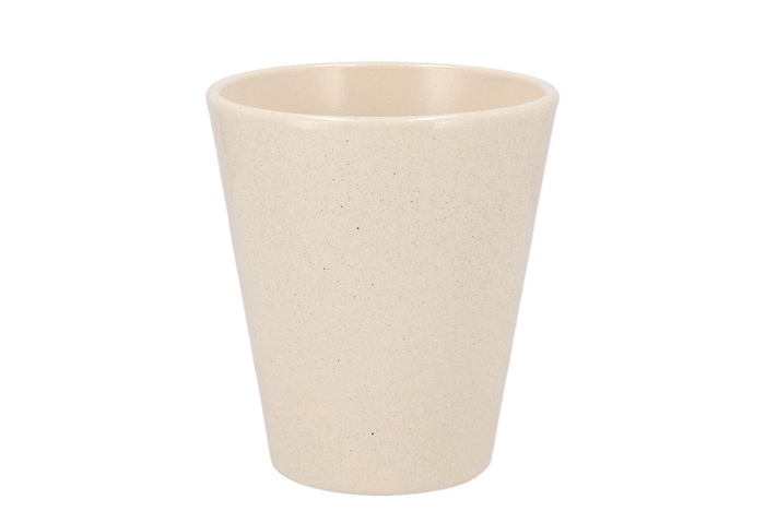 Ceramic Beige Stone Pot Orchid 15x15cm