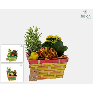Pasen Rieten mand Met arrangement