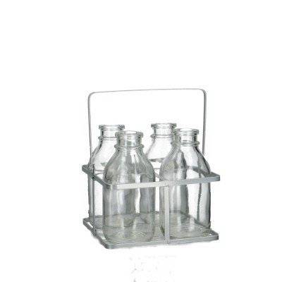 <h4>Glas Fles Tray+4fles d02*12cm</h4>