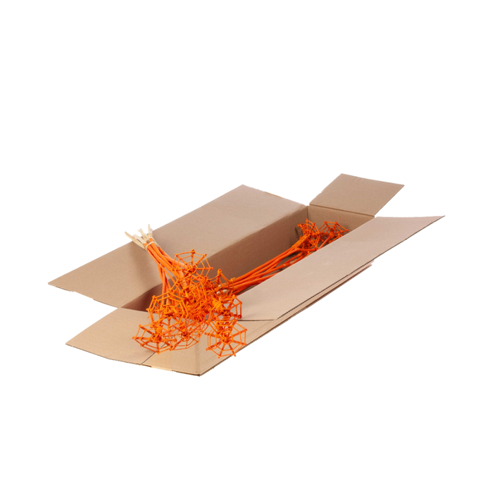<h4>Lata Spider Web 8cm O/s Flat 10pc Sb Orange Spring</h4>