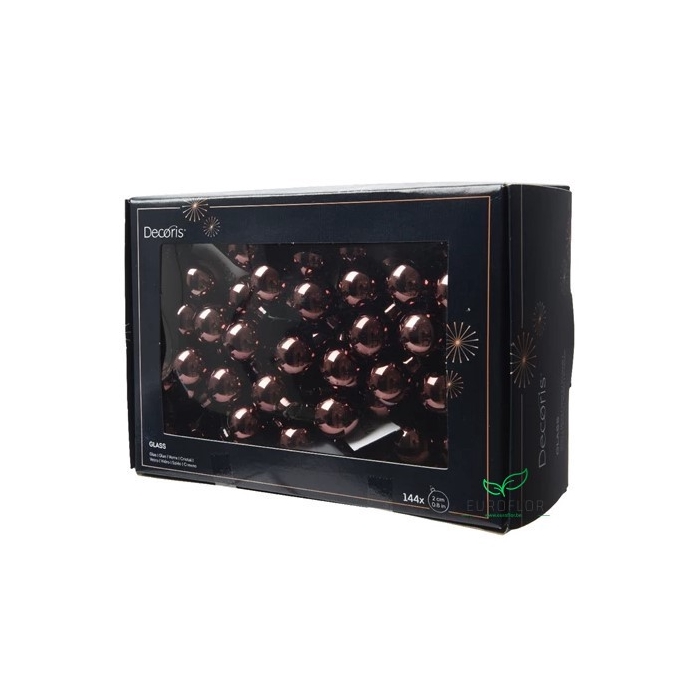 <h4>KERSTBAL GLASS 20MM ON WIRE 144PCS BLACK TRUFFLE</h4>