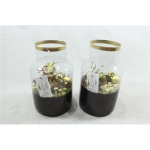 0585 Hoog Glas Zwart/goud Amar