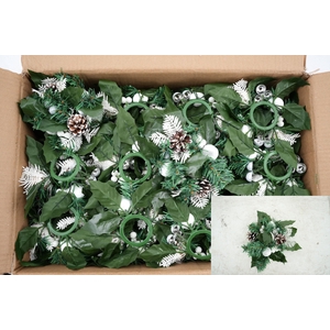 Wreath christmas ring Ø6cm white R2
