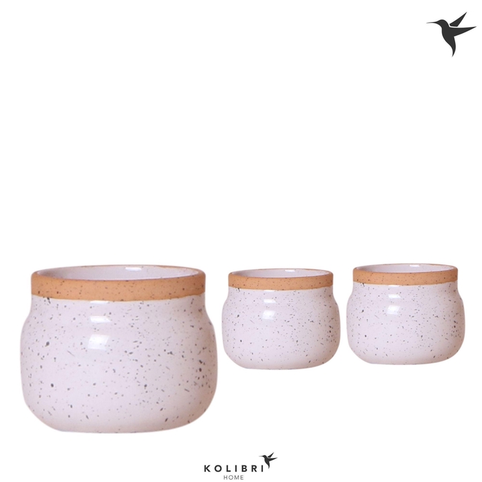 <h4>Kolibri Home Vintage Bowl pot white</h4>