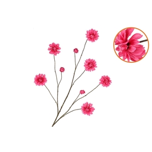 Silk Dahlia Branch Fuchsia 125cm