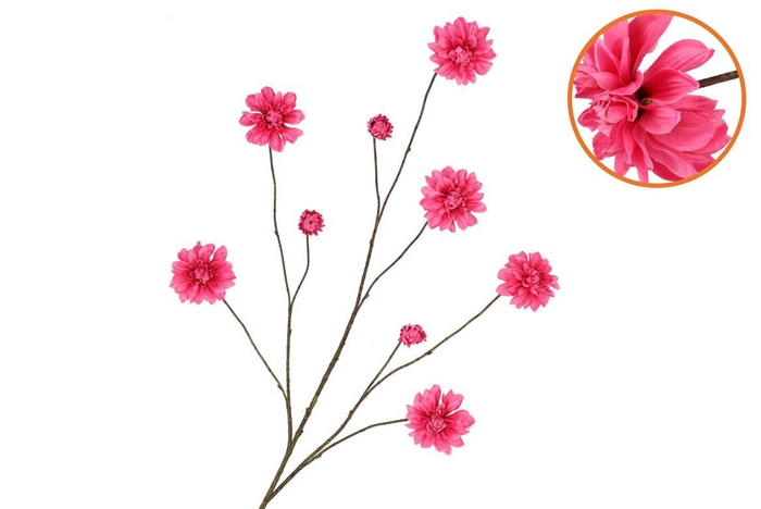 <h4>Silk Dahlia Branch Fuchsia 125cm</h4>