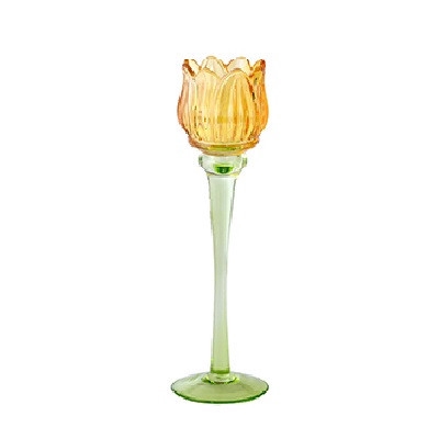 <h4>Theelichth. Tulp glas d08*26cm</h4>