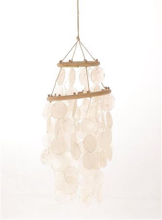 <h4>Hanger Chandelier Zensa Capiz H34d15</h4>