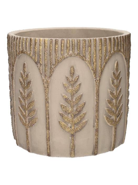 <h4>DF03-751500667 - Pot Spark d17.5xh16 grey/gold</h4>