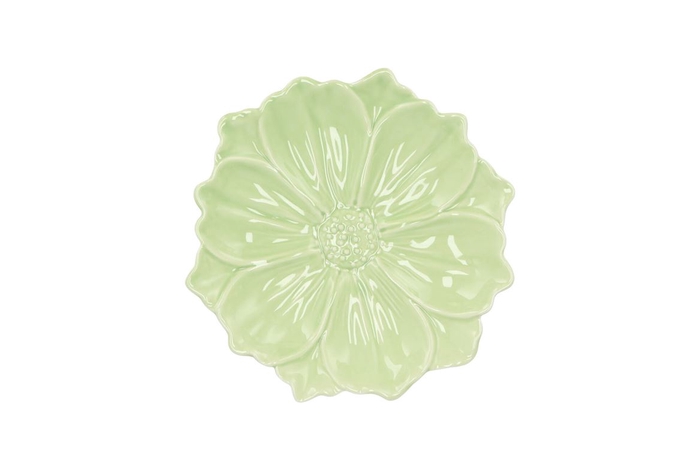 <h4>Bloom Cosmea Plate Green 18x18x4cm</h4>