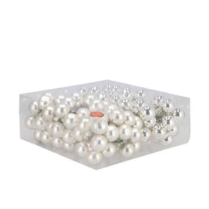 Glass Ball Glans Combi Zilver 25mm P/144