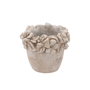 Concrete Saint Antique Flower Pot Round 18x17x16cm