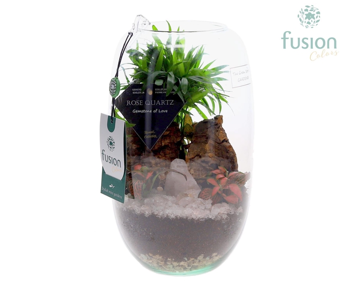 <h4>Green Bottle Isabella Medium Edelstenen met arrangement</h4>