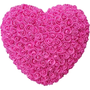 ROSE FOAM Hart 15cm roze