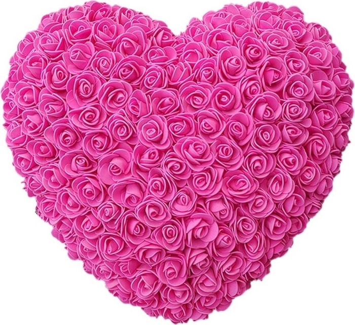 <h4>ROSE FOAM Hart 15cm roze</h4>