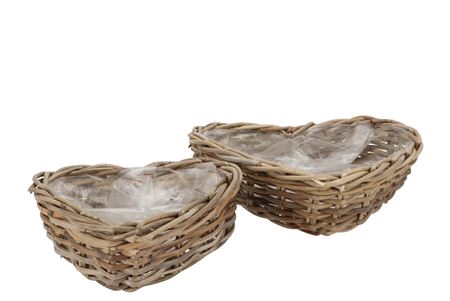 <h4>Rattan Ivy Basket Heart S/2 D26/31 H9/10</h4>